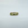 Vintage 9ct Yellow Gold 5x Stone 0.85ct Peridot Ring / Band 375 Size N Birm 2005