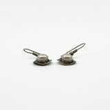 Sterling Silver Cultured Pearl Drop Sheperd Hook Earrings 925