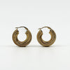 Vintage Chunky Twisted 9ct Gold Mesh Hoop Earrings 375
