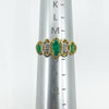 14ct Gold 0.45ct Emerald & Diamond Ring Size N 585