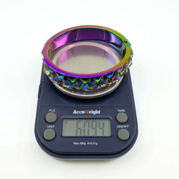 Small Swarvoski Multicoloured Irridescent Curiosa Crystal Bangle / Bracelet