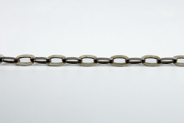 Vintage Sterling Silver Oval Links 7.5" Bracelet 925