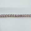 Sterling Silver 4.30ct Pink CZ Tennis 7.5” Bracelet 925
