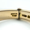 Antique 9ct Rose Gold Oval Ivy Engraved Hinged Bangle Bracelet 375 Chester 1898