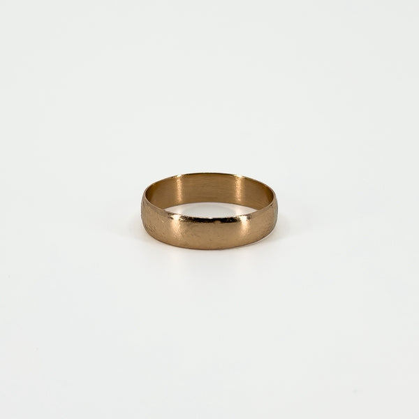 Antique Edwardian 9ct Rose Gold Full Band / Ring 375 Size O - P  (Birm 1906)