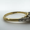 Vintage 18ct Gold & Platinum 0.40ct Diamond Trilogy Engagement Ring Size P