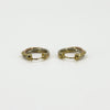 Vintage 9ct Gold Tri Coloured Twisted Hoop Earrings 375