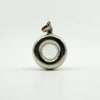 Unusual Chunky Vintage Sterling Silver Round Perfume / Poison Bottle Pendant 925
