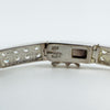 Sterling Silver Panelled CZ Tennis 7.5” Bracelet 925