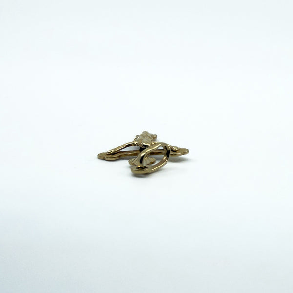 Small Vintage 9ct Gold Engraved Christian Cross Crucifix Pendant Charm 375