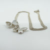 CZ Double Butterfly Pendant & 16” Necklace in Sterling Silver 925