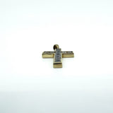 Chunky 9ct Gold CZ Christian Cross Pendant 375