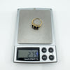 Vintage 9ct Gold 1.60ct Diamond & Sapphire Trilogy Ring Size M - N 