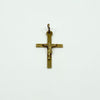 Vintage 9ct Gold Reversible Engraved Christian Cross Crucifix Pendant Charm 375