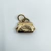 Vintage 9ct Gold Engraved Handbag Purse Pendant / Charm 375