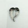 Large Sterling Silver Vintage Double Angel Wings Brooch 925