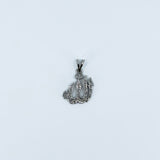 18ct White Gold Diamond Arabic Allah / God Pendant Charm 750