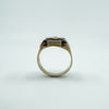 Vintage 10ct Gold Masonic Black Onyx Signet Ring 375 Size V - W intial G