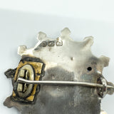 Antique Victorian Aesthetic Sterling Silver Brooch 925 (Birmingham 1833)
