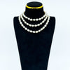 Extra Long Chunky Freshwater White Pearl 42" Necklace