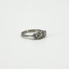 Vintage Platinum 1.60ct Diamond Trilogy Ring 950 Size L