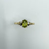 9ct Yellow Gold 0.40ct Peridot Solitaire Ring 375 Size L Engagement Stacking