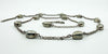 Vintage Sterling Silver Unusal Fancy Link Pebble 28.5" Necklace / Chain 925