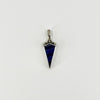 Chunky Vintage Double Sided Blue Agate & MOP Fob Pendant 925 by DSW