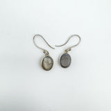 Vintage Moonstone Drop Shepherds Hook Earrings in Sterling Silver 925