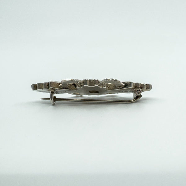 Antique Victorian Sterling Silver Scottish Thistle Brooch 925 (Birmingham 1876)