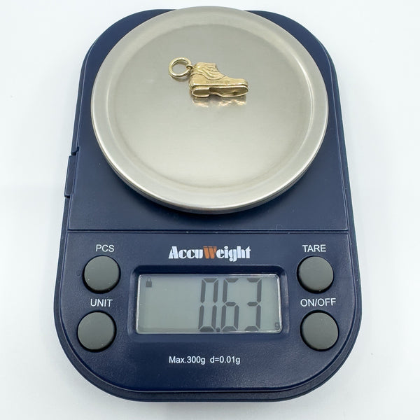 Vintage 9ct Gold Shoe Boot Pendant / Charm 375 (Chester 1957)