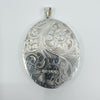 Rare Huge Oversized Chunky Vintage Sterling Silver Oval Photo Locket Pendant 69g