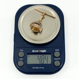 Vintage 1992 9ct Rose Gold Fob & T-Bar 375 by David Scott Walker