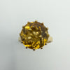 Vintage 9ct Gold 4.40ct Citrine Solitaire Cocktail Ring 375 Size K - L Birm 1992