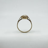 Vintage 9ct Gold Small Left Facing Carved Cameo Ring 375 Size P 