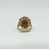 Large Vintage 9ct Gold Garnet Cocktail Cluster Ring Size L