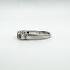 Vintage Double Row Sapphire Ring Sterling Silver 925
