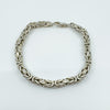 Chunky Sterling Silver 9.4” Byzantine Bracelet 925 Heavy 40g 
