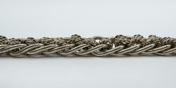 Sterling Silver Chunky Oval Roller Links 9.5” Bracelet & T-Bar Toggle 925 42g