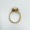 Vintage 9ct Gold Pearl Ring 375 Size M 