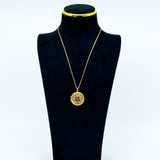 Large Antique 9ct Rose Gold Photo Locket & 19" Chain 375 (Birm 1886)
