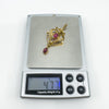 Rare Antique 15ct  Gold Pearl & Pink Tourmaline Lavalier Pendant Art Nouveau