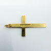 Vintage 18ct Gold Diamond Cut Christian Cross Pendant / Charm 750 Reversible