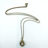 Vintage 9ct Gold 6mm Pearl & Diamond Pendant & 18” Chain Necklace 375 (1980)