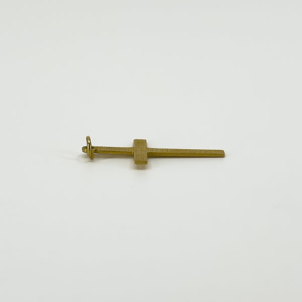 Vintage 18ct Gold Diamond Cut Christian Cross Pendant / Charm 750 Reversible