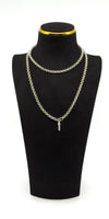 Chunky Vintage Sterling Silver 33” Rolo Links Chain & Dog Clip 925 60g 1997