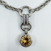 Ti Sento Milano Chunky Sterling Silver CZ & Citrine Pendant & Chain