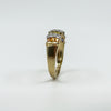 9ct Gold Rainbow Multigem & Diamond Ring Size S Wedding Eternity Engagement 