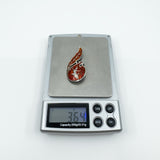 Vintage Siam Red Enamel Brooch in Sterling Silver 925 Goddess of Lightening 