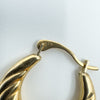 Vintage 9ct Gold Small Chunky Twisted Hoop Earrings